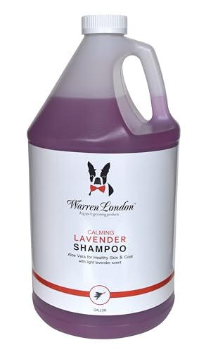 Warren London Calming Lavender Dog Shampoo - Soothes Itchy Skin, Natural Ingredients - 1 Gallon