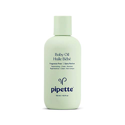 Pipette Baby Body Oil - Moisturizes & Nurtures Sensitive Skin, Fragrance-Free, 4.5 fl oz