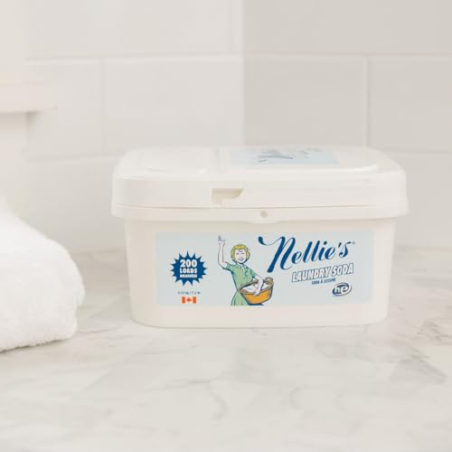 Nellie's Concentrated Laundry Detergent - Gentle, Cruelty-Free, 200 Loads, Fragrance-Free