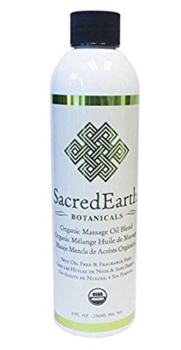 Organic Massage Oil Blend - USDA Certified, Vegan, Nut & Gluten Free - 8oz Unscented