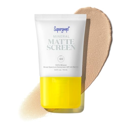 Supergoop! Mineral Mattescreen SPF 40 - Oil-Free, Smooths Skin, Minimizes Pores - 15mL