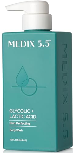 Medix 5.5 Body Wash - Glycolic Acid Exfoliator for Smooth Skin, Vegan & Dermatologist-Tested - 15oz