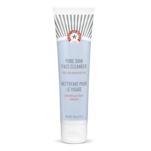 First Aid Beauty Face Cleanser - Removes Makeup & Impurities, Gentle & pH-Balanced - 5 oz