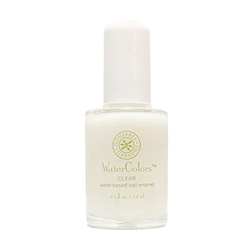 Honeybee Gardens Water-Based Nail Enamel - Vibrant, Odorless, Vegan - Clear, 0.5 fl oz