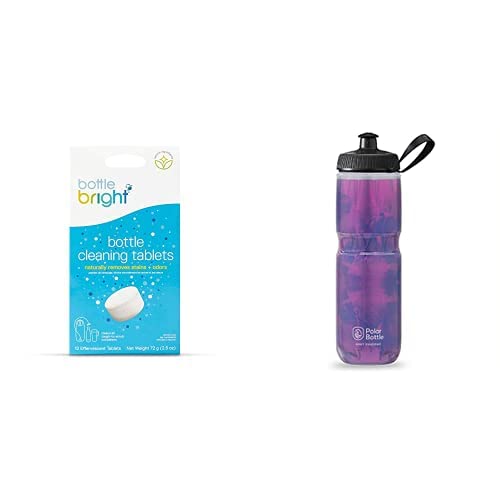 BOTTLE BRIGHT Cleaning Tablets - Safe for Stainless Steel & Reusable Bottles - 12 Tablets