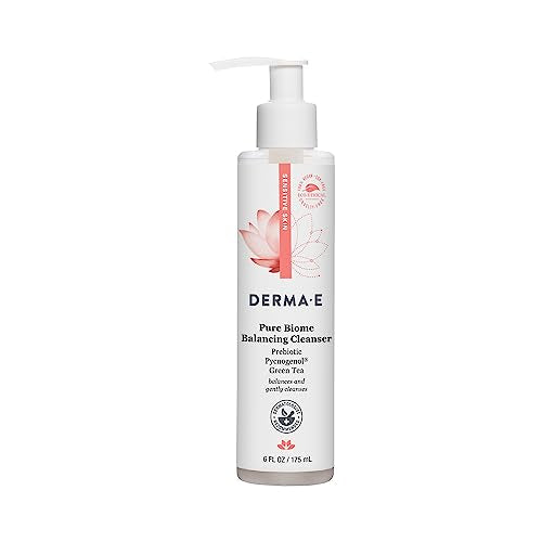 Derma E Face Wash & Cleanser - Balances Microbiome, Nourishes & Protects - 6oz Fragrance-Free