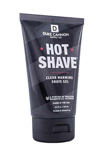 Duke Cannon Hot Shave Gel - Warming Formula for Precise Shave, Aloe Vera Protection - 4.5oz