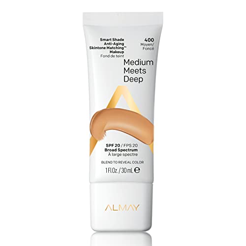 Almay Smart Shade Foundation - Anti-Aging, SPF 20, Hypoallergenic, Oil-Free - 1oz