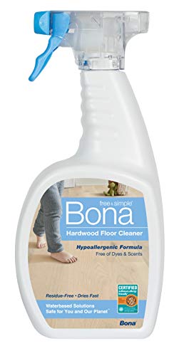 Bona Free & Simple Floor Cleaner - Allergy Eliminating, Hypoallergenic, Fast-Drying - 36oz Spray