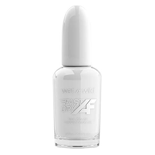 wet n wild Fast Dry AF Nail Polish - Quick Dry in 40 Secs, Long Lasting Shine - White Lovey Dove-y