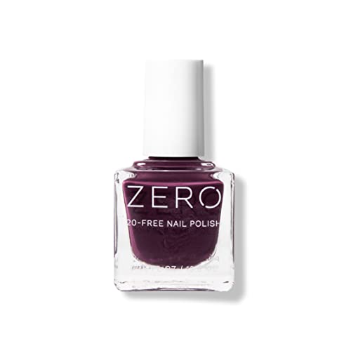 100% PURE Zer0 20-Free Nail Polish - Breathable Deep Berry Color, Vegan & Cruelty-Free - 15ml