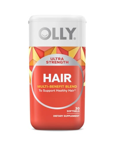 OLLY Hair Supplement Softgels - Supports Stronger, Fuller Hair with Biotin & Keratin - 30 Count