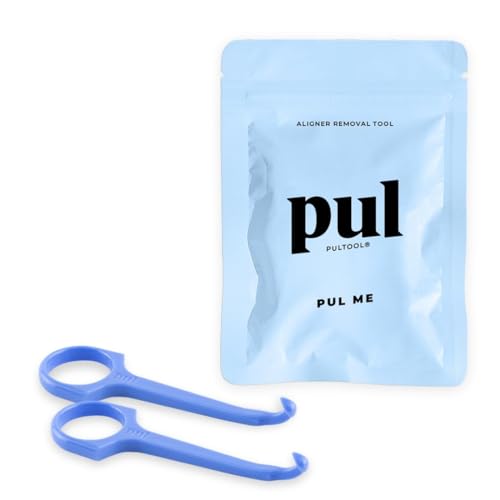 PUL Clear Aligner Removal Tool - Easy Grip, Hygienic Design, Compatible with Aligners - Blue, 2 Pack