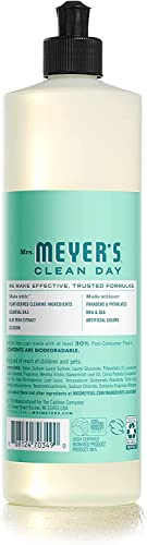 Mrs. Meyer's Clean Day Dish Soap - Cuts Grease, Plant-Derived, Cruelty-Free, Lilac Mint Peony