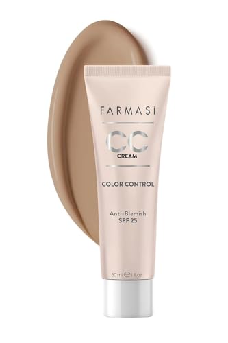 FARMASi CC Cream - Flawless Coverage, Multimineral Enriched, SPF 25+, All Skin Types - 1 fl. oz, Tan