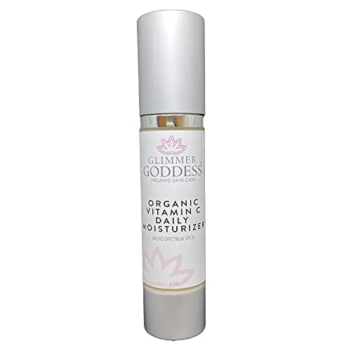 GLIMMER GODDESS Organic Face Cream - Deep Hydration, Antioxidant Rich with Vitamin C - 2 oz