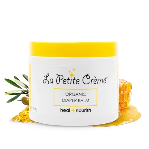 La Petite Creme Organic Diaper Balm - Healing & Nourishing Care for Baby's Skin - 4 oz