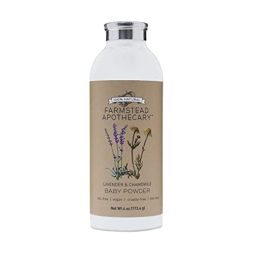 Farmstead Apothecary Baby Powder - Soothing Lavender & Chamomile, Talc-Free - 4oz