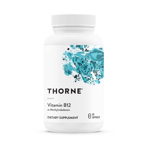 THORNE Vitamin B12 - Supports Heart & Nerve Health, Restful Sleep - Gluten-Free, 60 Capsules