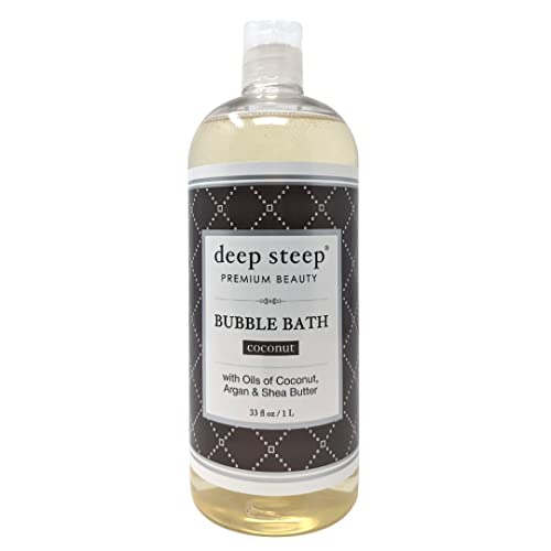 Deep Steep Coconut Bubble Bath - Moisturizing Lather with Natural Oils, 33.8oz