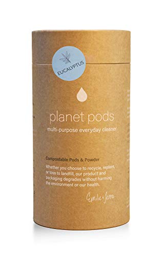 Planet Pods All Purpose Cleaner - Organic, Compostable, Eucalyptus Scent - 14oz, 3-4 Month Supply