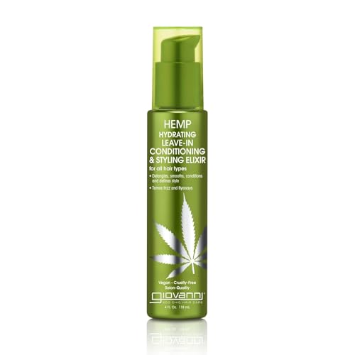 GIOVANNI Hemp Hydrating Leave-In Conditioner - Deep Moisture, Vegan & Color Safe - 4 oz