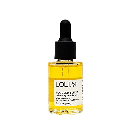 LOLI Organic Tea Seed Elixir Face Oil - Balances & Clarifies Skin, Vegan, Non-GMO - 0.95 fl oz