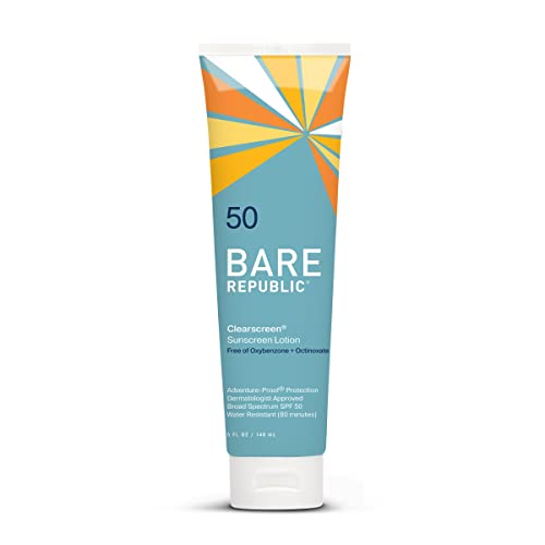 Bare Republic Clearscreen Sunscreen SPF 50 - Water Resistant, Invisible Finish - 5 Fl Oz