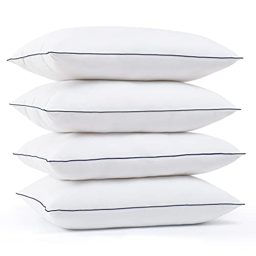 Homemate Bed Pillows - Fluffy Down Alternative, Allergy Friendly, Machine Washable, Set of 4