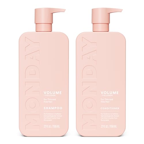 MONDAY HAIRCARE Volume Shampoo & Conditioner Set - Nourishes Thin, Oily Hair - 27oz Each