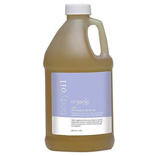 ORG Massage and Body Oil - Nourishing Blend of Organic Oils, Lavender & Bergamot - 64 oz