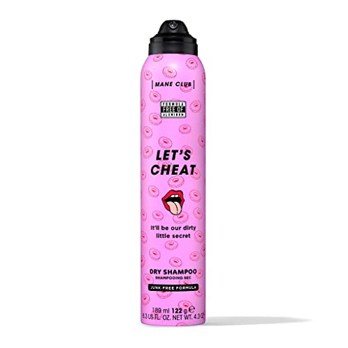 MANE CLUB Let's Cheat Dry Shampoo - Charcoal Infused, Oil Absorbing, Vegan - 4.3 Oz