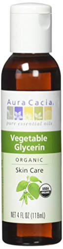 Aura Cacia Vegetable Glycerin Carrier Oil - Moisture-Rich, Ethically Sourced - 4 Fl Oz