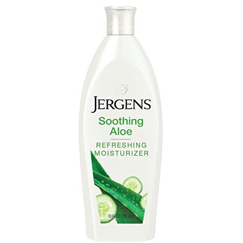 Jergens Moisturizer - Hydrating Aloe & Cucumber, Revives Dry Skin, 24-Hour Softness - 10 oz