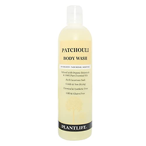 Plantlife Patchouli Body Wash - Gentle, Moisturizing with Natural Ingredients - 14 oz