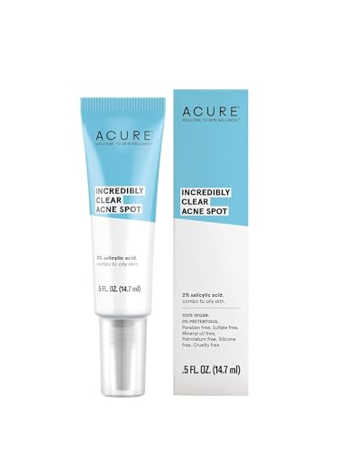 ACURE Incredibly Clear Acne Spot Treatment - Targets Blemishes, Reduces Redness - 0.5oz