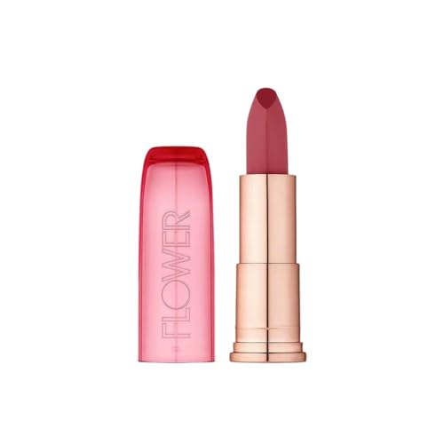 FLOWER BEAUTY Lipstick - Hydrating Creamy Color, Natural Shine, Cruelty-Free & Vegan - Berry More