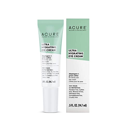 ACURE Ultra Hydrating Eye Cream - Reduces Puffiness & Brightens Dark Circles - Vegan - 0.5 Fl Oz