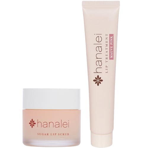 Hanalei Sugar Lip Scrub & Treatment - Restores & Moisturizes with Hawaiian Kukui Nut Oil - Clear