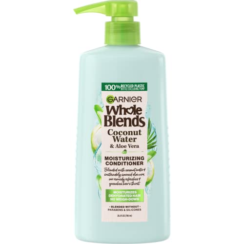 Garnier Whole Blends Coconut Water & Aloe Vera Conditioner - Hydrating, Silicone-Free - 26.6oz