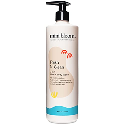 Mini Bloom 2-in-1 Kids Shampoo & Body Wash - Sulfate-Free, Nourishing Botanicals - 16.6oz