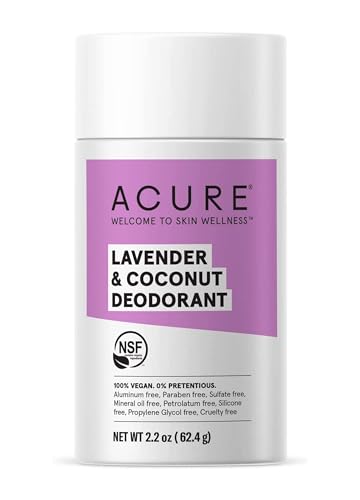 Acure Coconut Deodorant - Reduces Underarm Wetness, Organic Ingredients, Lavender - 2.5oz