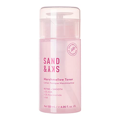 Sand & Sky Face Toner - Hydrating & Exfoliating for Smooth Skin, Niacinamide & AHA - 6.76oz