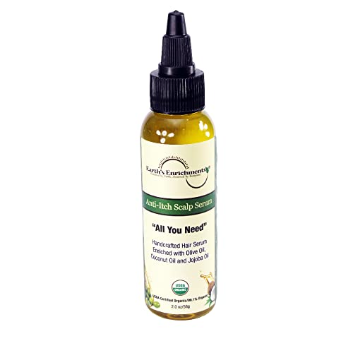 Organic Scalp Treatment - Soothes Itch & Flakes, Nourishing Oils - 2oz with Tea Tree & Lavender