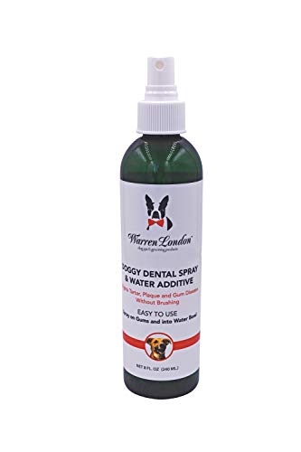 Warren London Doggy Dental Spray - Freshens Breath, Natural Ingredients, Pet Safe - 8oz