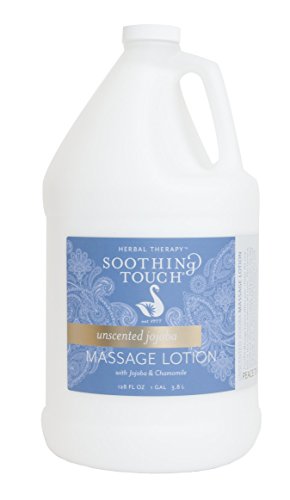 Soothing Touch Unscented Jojoba Massage Lotion - Deep Moisturizing, Arnica & Aloe Vera - 1 Gallon