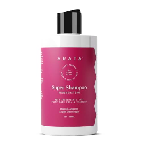 Arata Regenerating Shampoo - Reduces Hair Fall, Restores Moisture, All-Natural - 10 Fl Oz