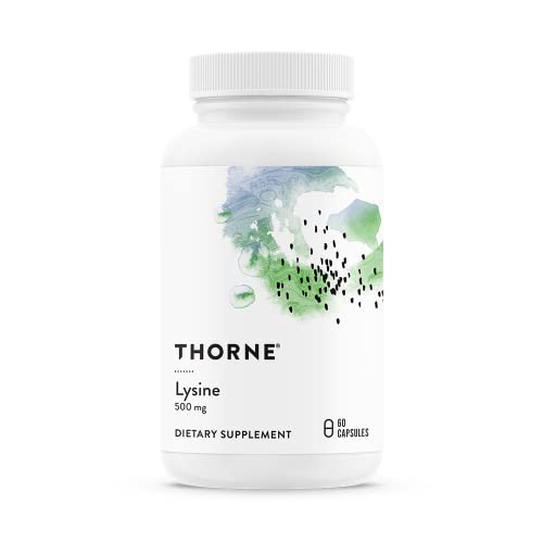 THORNE Lysine Amino Acid Supplement - Supports Skin Health, Immune Function, 500 mg - 60 Capsules