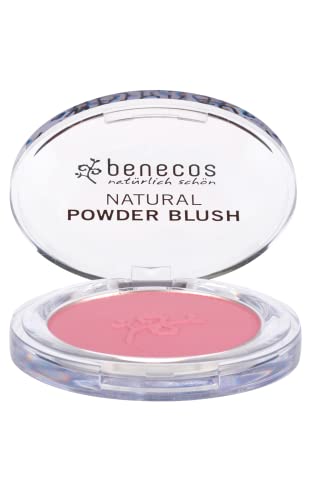 Benecos Powder Blush - Natural Glow for All Skin Types, Organic Mallow Rose - 4g