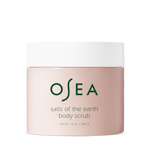 OSEA Body Scrub - Gentle Exfoliation with Pink Himalayan Salt & Lavender, Vegan - 12 oz